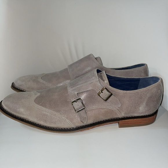 Mens Hush Puppies Beige Suede‎ Oxford Style Shoes Size 12-13 main image 9